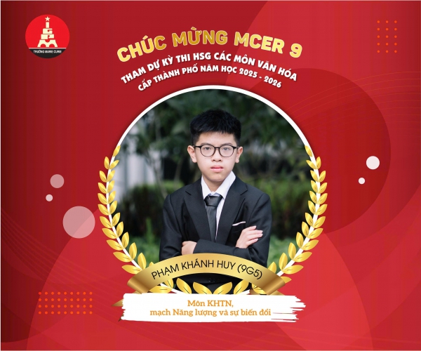 THCS-VP | CHÚC MỪNG CÁC MCER 9 THAM DỰ KỲ THI HSG CẤP THÀNH PHỐ