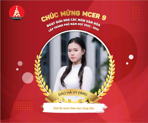THCS-VP | CH&Uacute;C MỪNG C&Aacute;C MCER 9 ĐOẠT GIẢI HSG CẤP TH&Agrave;NH PHỐ