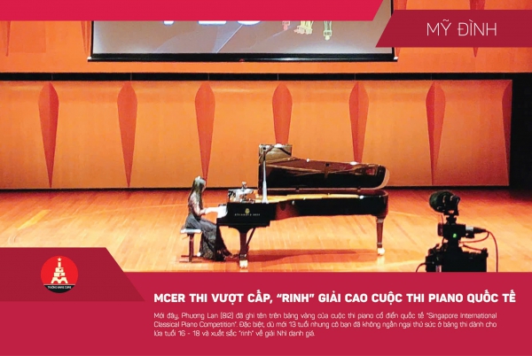 MCER THI VƯỢT CẤP, “RINH” GIẢI CAO CUỘC THI PIANO QUỐC TẾ