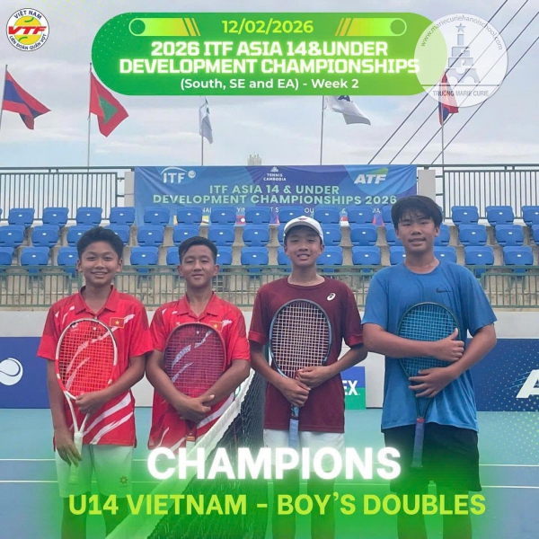 TỰ H&Agrave;O MCER 8 THUỘC TỐP 13 M&Ocirc;N QUẦN VỢT LỨA TUỔI U14 TO&Agrave;N CH&Acirc;U &Aacute;